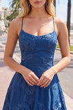 A-Line Yellow Floral Embroidery Short Homecoming Dress with Lace Up Back