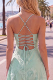 A-Line Yellow Floral Embroidery Short Homecoming Dress with Lace Up Back