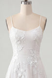 A-Line Yellow Floral Embroidery Short Homecoming Dress with Lace Up Back