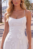A-Line Yellow Floral Embroidery Short Homecoming Dress with Lace Up Back
