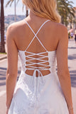 A-Line Yellow Floral Embroidery Short Homecoming Dress with Lace Up Back