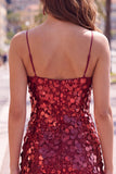 Sparkly Champagne Bodycon Sequins Spaghetti Straps Homecoming Dress