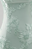 Yellow Bodycon Ruched Spaghetti Straps Floral Embroidery Homecoming Dress