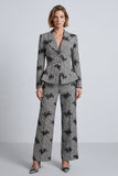 2 Piece Black and White Single Breasted Prom Suits