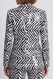 Black and White 2 Piece Peak Lapel One Button Prom Suits