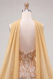 Gold Strapless Sequins Bodycon Short Homecoming Dress with Slit