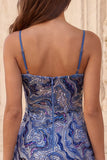 Blue Bodycon Spaghetti Straps Short Homecoming Dress with Sequins