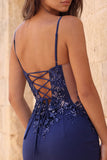Dark Green Corset Bodycon Spaghetti Straps Floral Short Homecoming Dress with Lace Up Back