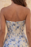 Sweetheart Red Corset Bodycon Floral Ruched Short Homecoming Dress