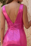 Metallic Sky Blue V-Neck Ruched Tight Short Homecoming Dress