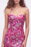 Sweetheart Dark Green Bodycon Sequins Floral Short Homecoming Dress with Lace Up Back