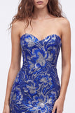 Sweetheart Dark Green Bodycon Sequins Floral Short Homecoming Dress with Lace Up Back
