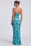 Pink Sweetheart Ruched Velvet Corset Mermaid Long Formal Dress
