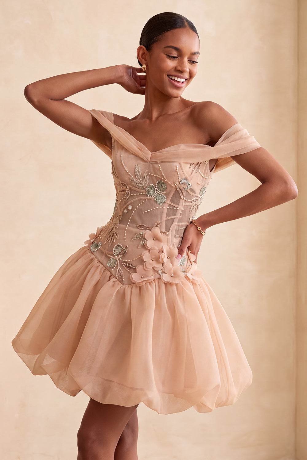 women's light pink strapless off the shoulder dress Heaven Sent Strapless Mini Dress 5% Spandex Size AU 8 / US 4 garment measurements Women's Party Dress Homecoming Dress