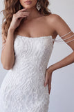 Off The Shoulder Beaded White Bodycon Short Homecoming Dress with Fringes