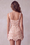 Ivory A-Line Square Neck Short Homecoming Dress with Sequins