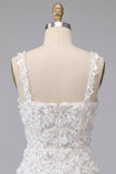 Ivory A-Line Square Neck Short Homecoming Dress with Sequins