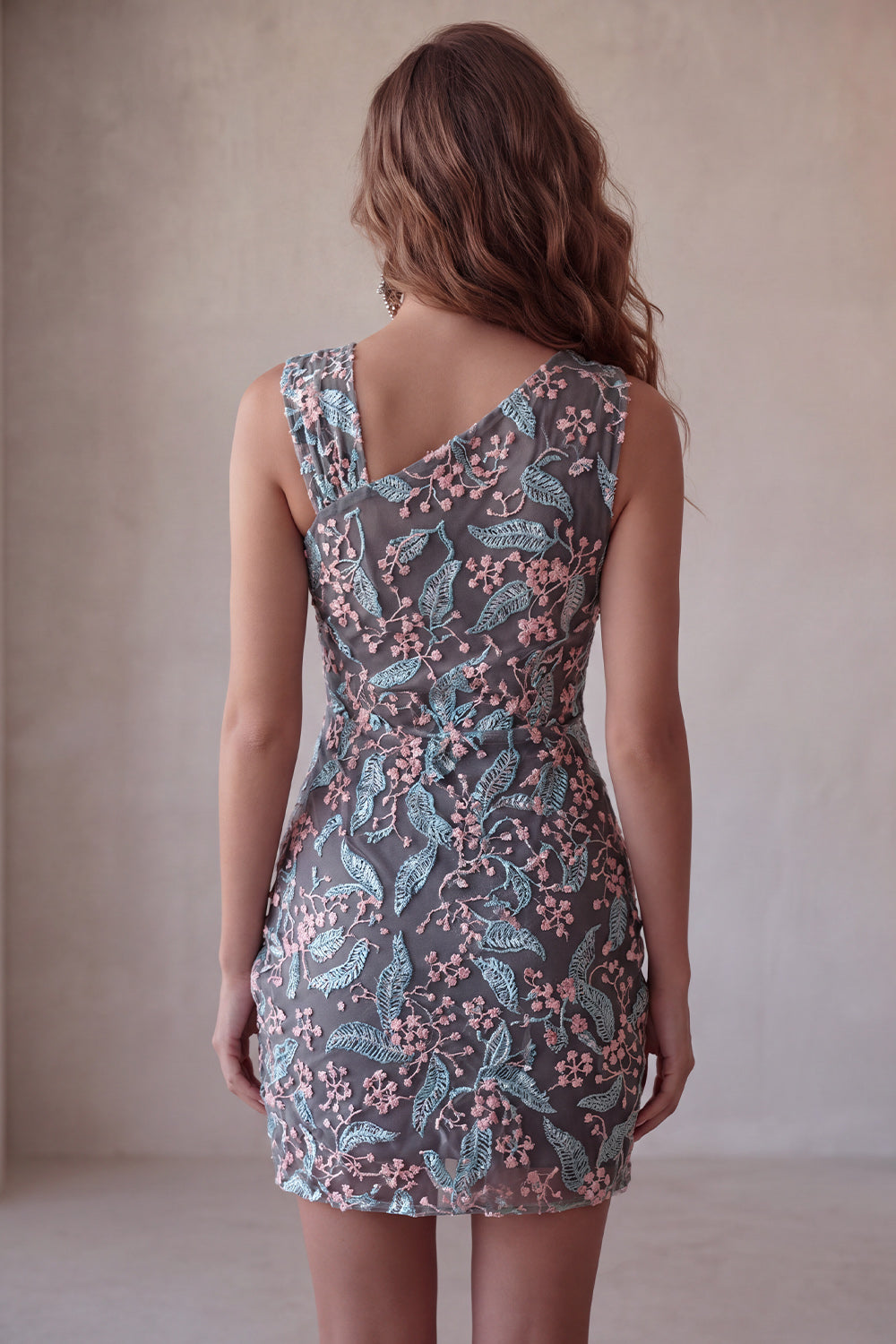 floral ruched bodycon dress Floral-print Ruched Bodycon Dress With Ruffled Sleeves