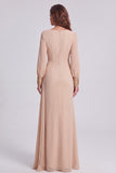 Champagne Sequin Floral Asymmetrical Formal Dress with Side Streamer