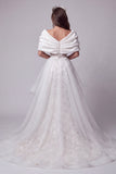 Mermaid White Sequins Off the Shoulder Long Pageant Dress with Train