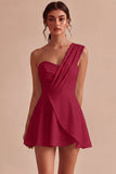 White One Shoulder A-Line Bridal Shower Dress