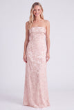 Sage Strapless Floral Mermaid Long Bridesmaid Dress