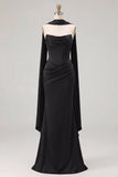 Mermaid Sage Strapless Corset Ruched Long Bridesmaid Dress with Lace Up Back