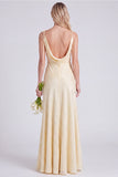 Mermaid Daffodil Spaghetti Straps Floral Long Bridesmaid Dress