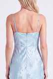 Mermaid Daffodil Floral Spaghetti Straps Keyhole Long Bridesmaid Dress