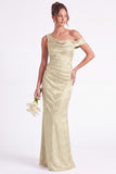 One Shoulder Dark Navy Mermaid Satin Ruched Floral Long Bridesmaid Dress