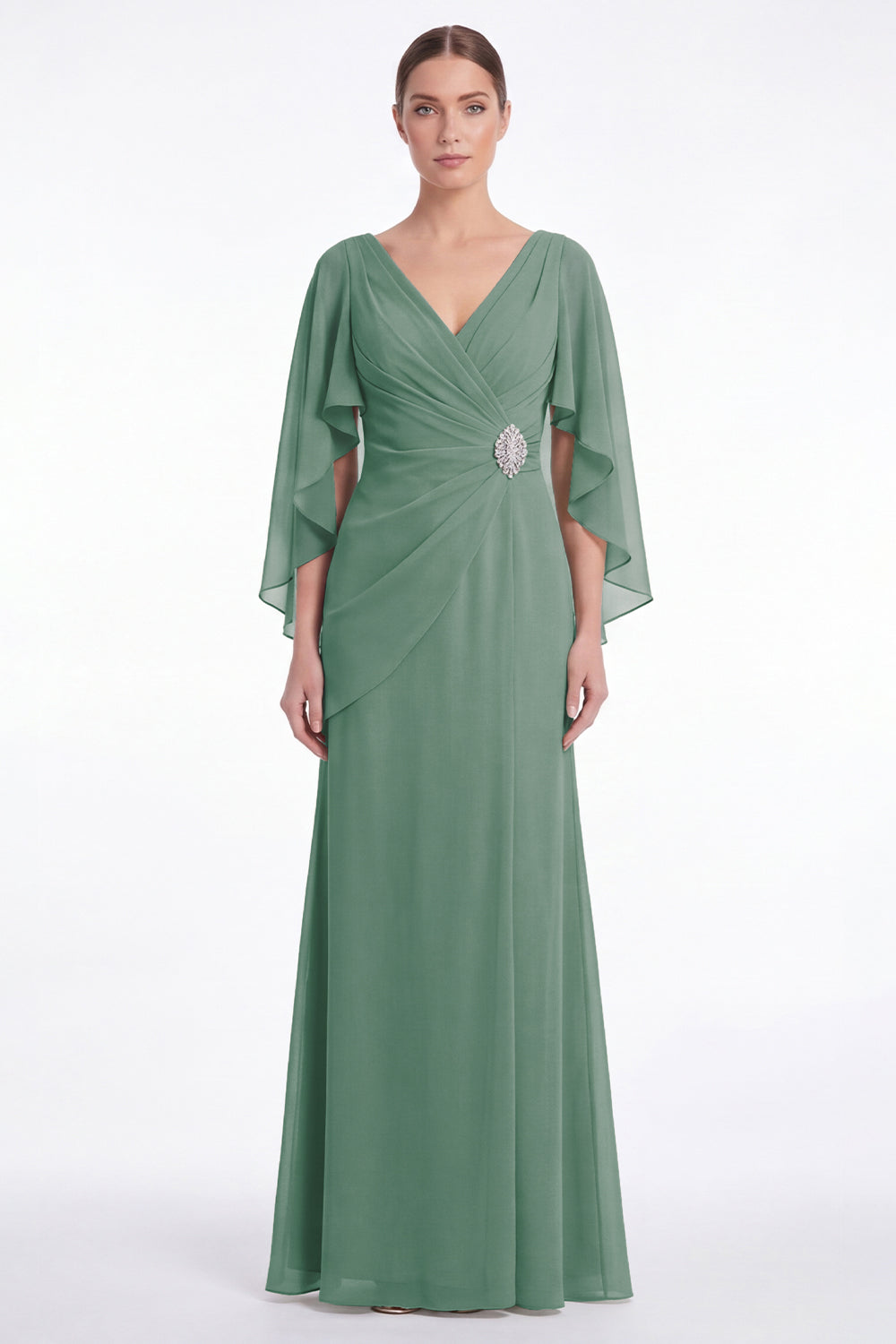 chiffon wrap cape sleeve maxi dress Coast Women's Cape Sleeve Maxi Dress in Black | Size: 8