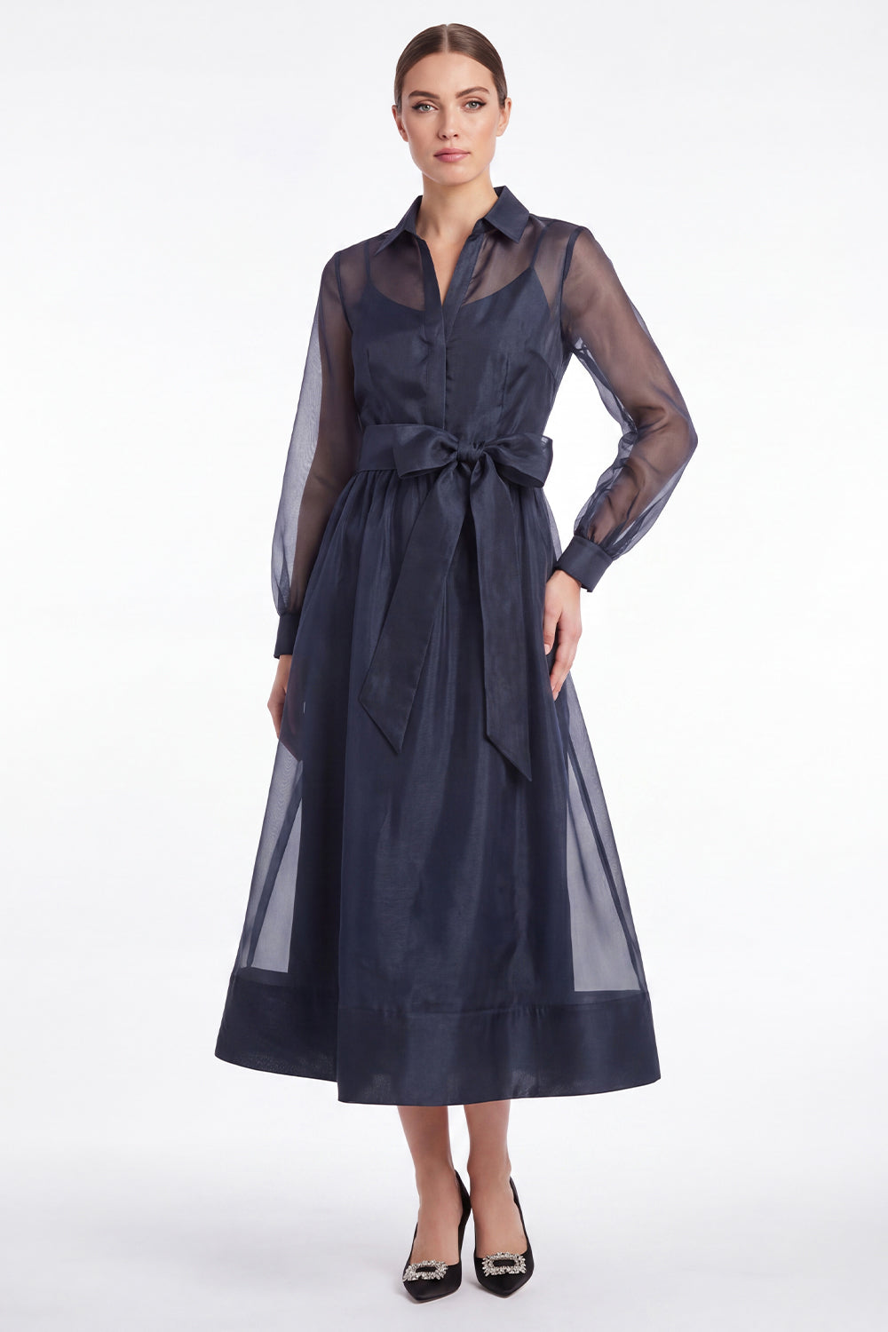 dark navy midi dress dark blue midi dress Never Look Back Navy Floral Lace Short Sleeve Velvet Trim Midi Dress