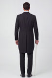 Black Peak Lapel 3 Piece Single Breasted Men's Prom Suits
