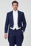 Black Peak Lapel 3 Piece Single Breasted Men's Prom Suits