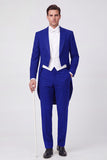 Black Peak Lapel 3 Piece Single Breasted Men's Prom Suits