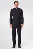 Black 2 Piece Double Breasted Men's Prom Suits