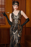 Sparkly Sequin Long Vintage Great Gatsby Flapper 1920s Dress