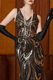 Sparkly Sequin Long Vintage Great Gatsby Flapper 1920s Dress