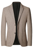 Notch Lapel Brown Single Breasted Men's Prom Blazer