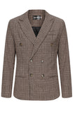 Brown Peak Lapel Double Breasted Men's Prom Suits Jacket