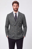 Brown Peak Lapel Double Breasted Men's Prom Suits Jacket