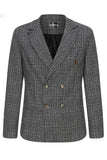 Brown Peak Lapel Double Breasted Men's Prom Suits Jacket