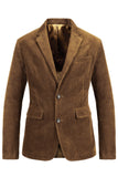 Notch Lapel Brown Single Breasted Men's Prom Blazer