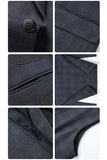 Navy 3 Piece Notch Lapel Single Breasted Men's Prom Suits