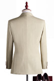 Apricot 2 Piece One Button Peak Lapel Men's Prom Suits