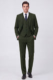Brown Single Breasted 3 Piece Notch Lapel Men's Prom Suits