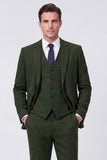 Brown Single Breasted 3 Piece Notch Lapel Men's Prom Suits