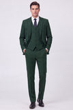 Brown Single Breasted 3 Piece Notch Lapel Men's Prom Suits