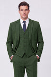 Brown Single Breasted 3 Piece Notch Lapel Men's Prom Suits