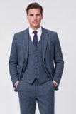 Brown Single Breasted 3 Piece Notch Lapel Men's Prom Suits